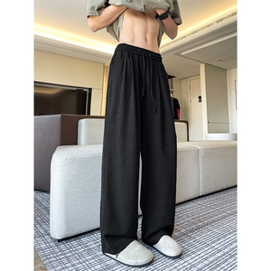 8XL-M特大码工装裤男纯色宽松裤卫裤休闲基础款K995P55图片