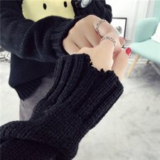 2020年冬季韩版百搭甜美针织衫/毛衣抽象图案长袖套头加厚修身，女装针织衫/毛衣，奕阳依阁