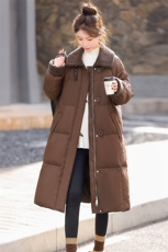 中长款羽绒服女2024冬季新款欧货大牌高端洋气羊羔毛翻领加厚外套，女装羽绒服，衣之秀