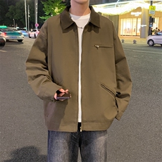 J183-P80秋季水洗复古翻领休闲夹克外套，适合二开，男装夹克，星座109