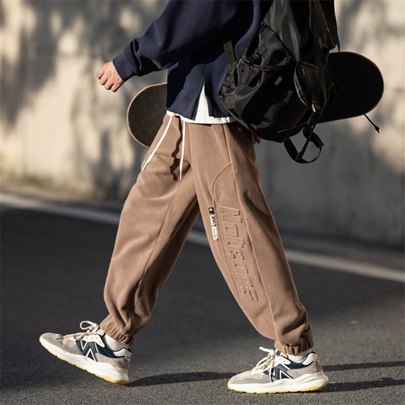 2024冬新款cityboy日系加绒加厚宽松束脚休闲运动裤K253-P45控78,男装休闲裤,星座914-3