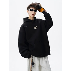 【004】字母刺绣加绒加厚圆领卫衣男宽松休闲上衣A079-W4401-P44，男装卫衣，电商A079