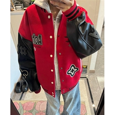 痞帅加厚夹克棒球服男女秋冬季撞色刺绣休闲情侣外套JA507，男装夹克，星座1116A（原606A-3）