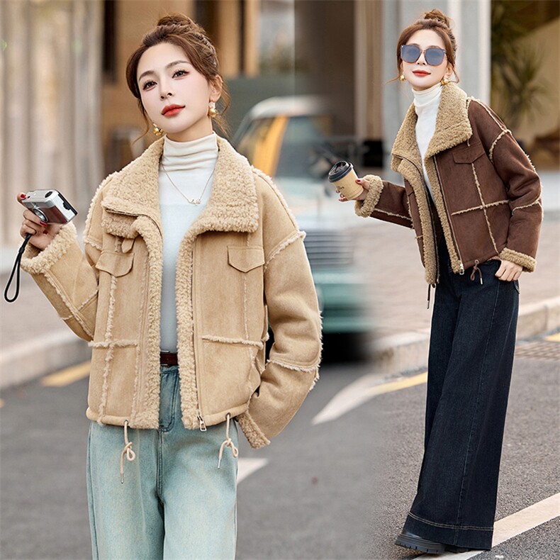 2025冬季新款！时尚潮流好看的皮毛一体,女装棉衣/棉服,自然秀