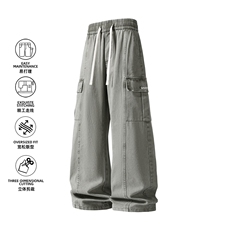 工装纯棉裤男春季宽松阔腿长裤男百搭cleanfit休闲裤Z9996-P55，男装棉裤，星座610（原A335）