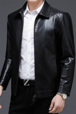皮衣男秋季2023新款仿夹克商务皮衣服秋冬季休闲夹克上衣外套，男装皮衣，电商B212（原钱塘6029）