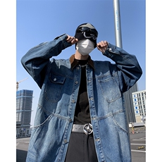 秋季新款简约牛仔夹克男百搭长袖JK1225-P65，男装夹克，星座308B-2