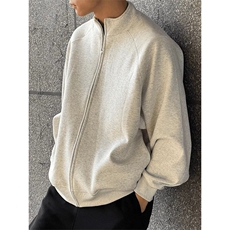 1506/QW610/P50美式运动重磅立领宽松情侣款双拉链休闲夹克外套，男装夹克，星座1506