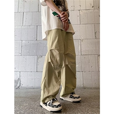 速干降落伞兵裤男夏季薄宽松直筒工装裤日系cityboy束脚休闲裤子，男装休闲裤，星座716-3