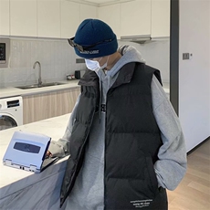 新款韩版潮流立领无袖棉衣秋冬季棉服马甲背心休闲外套W5791-P46，男装背心/马甲，星座512-2