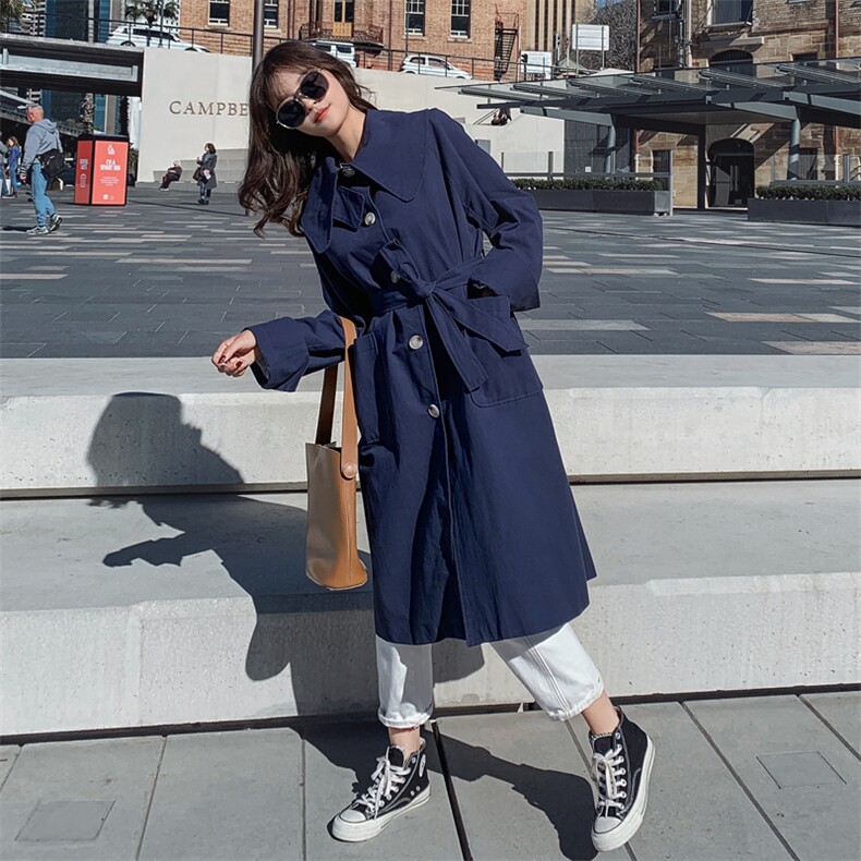 现货271-1987-P135新款中长款风衣外套控价188，女装风衣，浙宝271