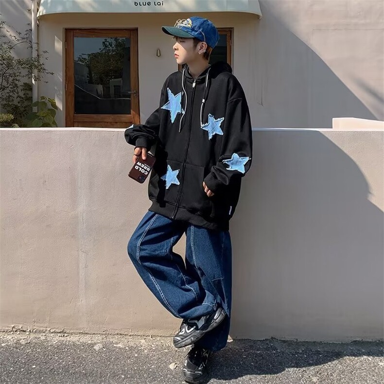 男2023年秋季新款抽绳卫衣长袖外套上衣L36P46,男装卫衣,星座1116-2