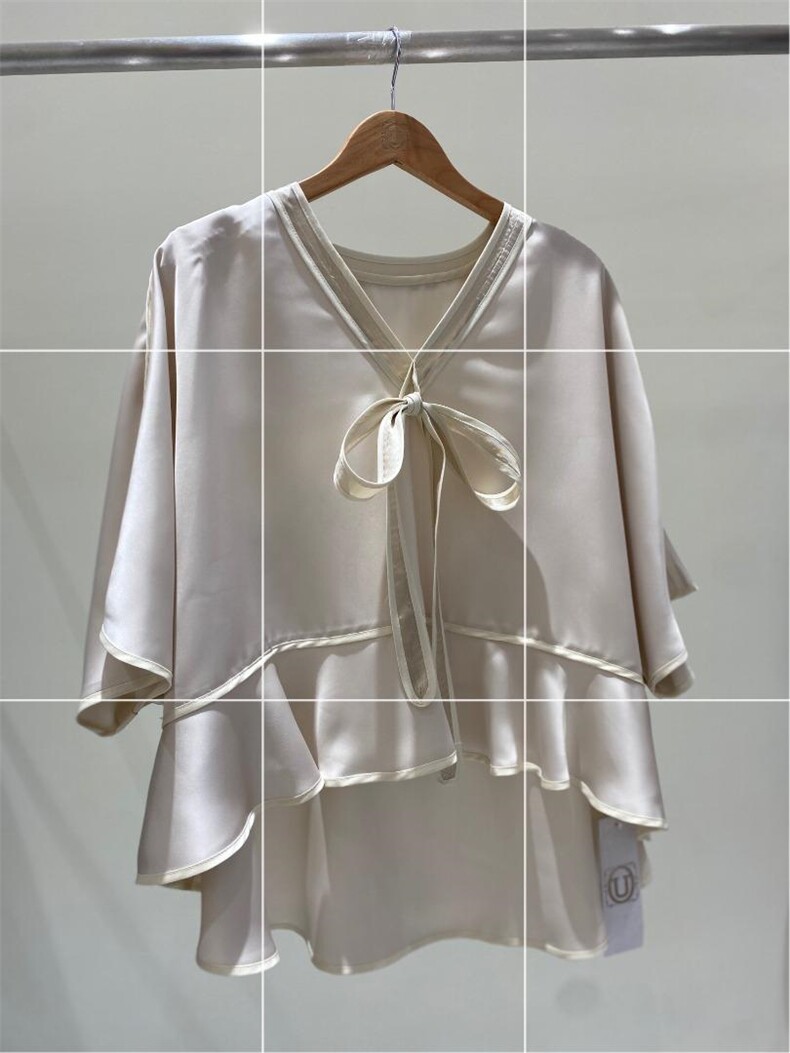 2022夏季醋酸面料上衣，其它，欧优