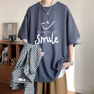 ！2024夏季新款笑脸华夫格短袖T恤宽松半袖体恤TXH202P25图片