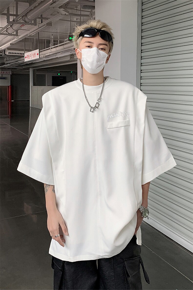 印花短袖t恤男装夏季潮牌假两件上衣男生体恤XZ514-2-202450-P58,男装T恤,星座514-2(原B239)