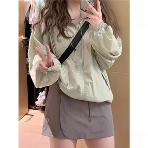 新款夏天好看防晒衣外套女夏季2025透气户外山系运动冲锋衣防晒服,去世文案夏天穿搭图片