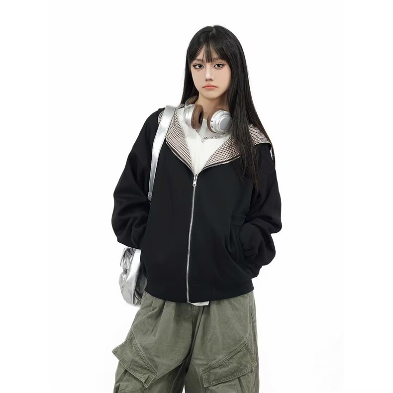 1506/QF980/P70新款卫衣港风宽松简约连帽卫衣，男装卫衣，星座1506