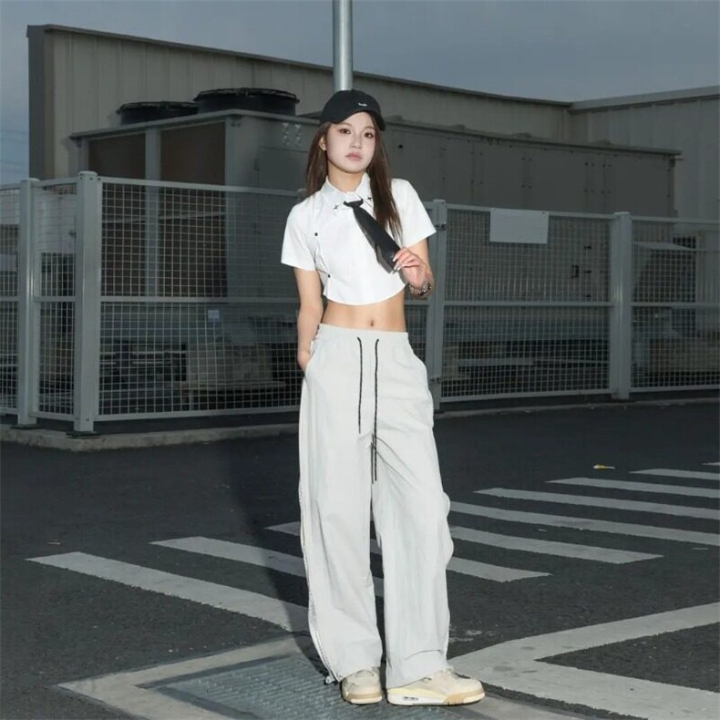 vibe网眼透气运动速干中性风裤子春夏季美式嘻哈休闲高街长裤直筒,男装休闲裤,星座506A