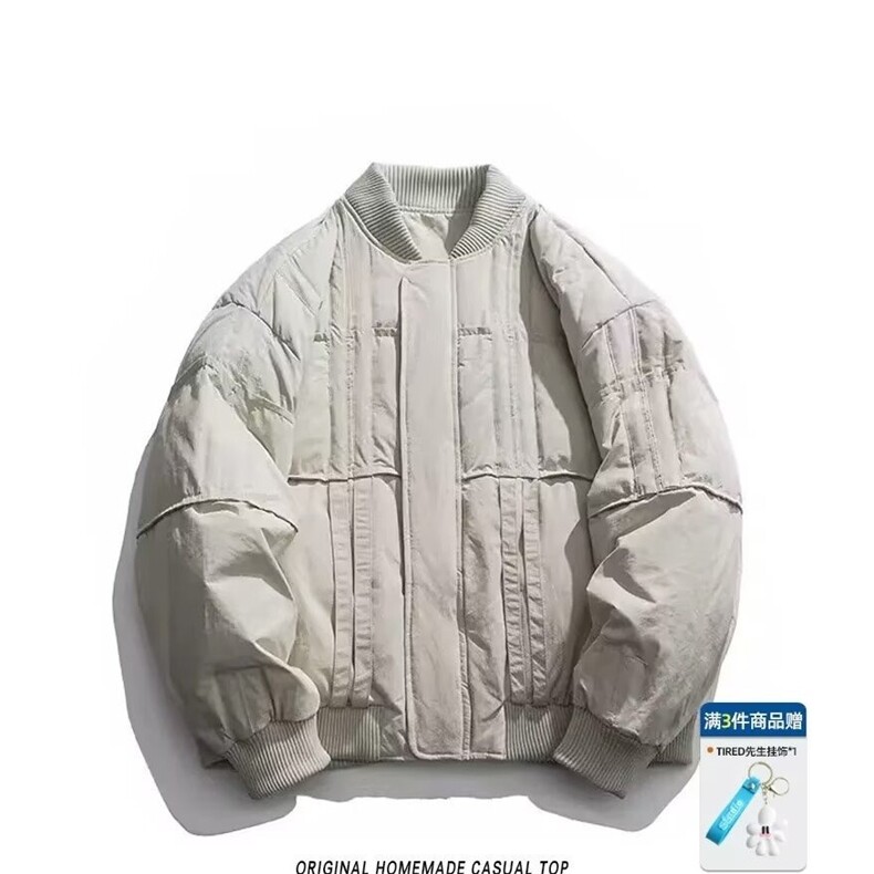 JY63-P93流行文艺原宿慵懒ins潮流时尚原版质量拼接工装棉衣,男装棉衣,电商B323A