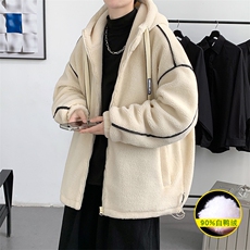 冬装港风百搭羊羔绒连帽外套羊羔毛羽绒服男女8153-P195控价268，男装羽绒服，电商A441-1