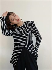 条纹撞色打底衫，其它，YSQ Boomboom