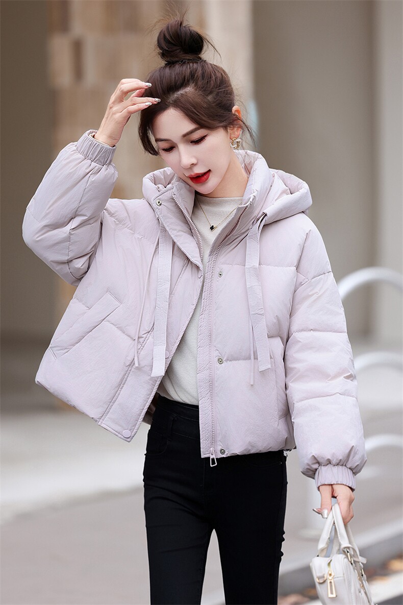 白色小香风短款羽绒服女2025新款冬季小个子超好看保暖白鸭绒外套,女装羽绒服,姿衣坊