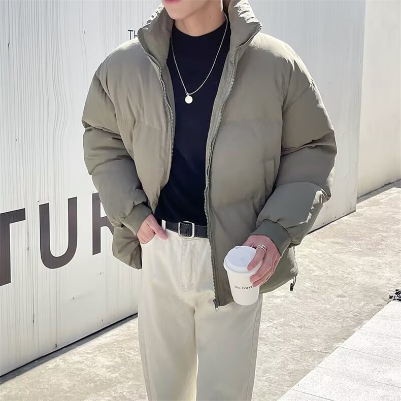 冬季轻熟风男轻薄保暖外套男装立领短款棉服加厚上衣A20,男装棉衣,星座1116A-2（原606A-1）