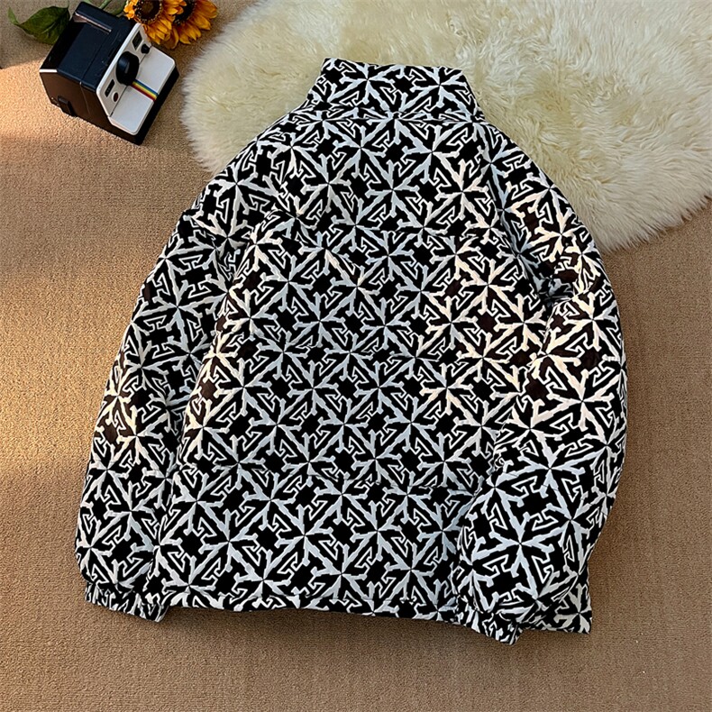 2025异色门禁棉衣棉服立体印花面包服立领棉袄外套1614-P80,男装棉衣,星座207
