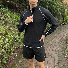 哈苏线撞色长袖T恤户外运动休闲内搭上袖卫衣男C64163-TP4588，男装T恤，电商A102