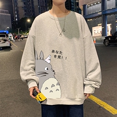 S6150-P28加绒款-P33秋季圆领卫衣男大码韩版宽松长袖外套，男装卫衣，电商A040