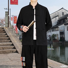 男士外套灯芯绒夹克套装盘扣立领风XZ1512-2502套装-P130，男装夹克，星座1512