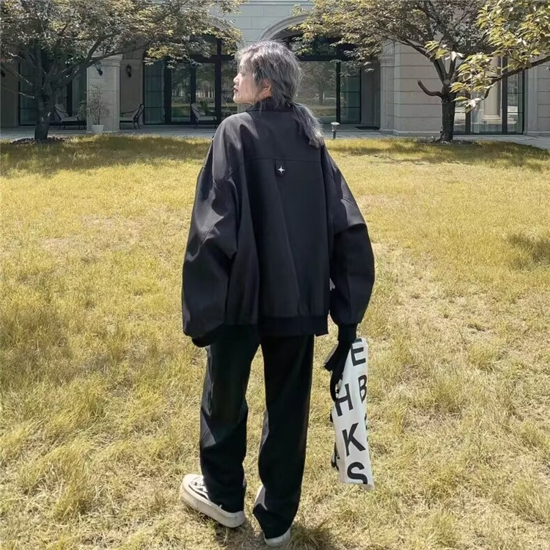 1506/GAA030/P51男士黑色工装牛仔外套新款宽松上衣夹克衣服,男装工装外套,星座1506A