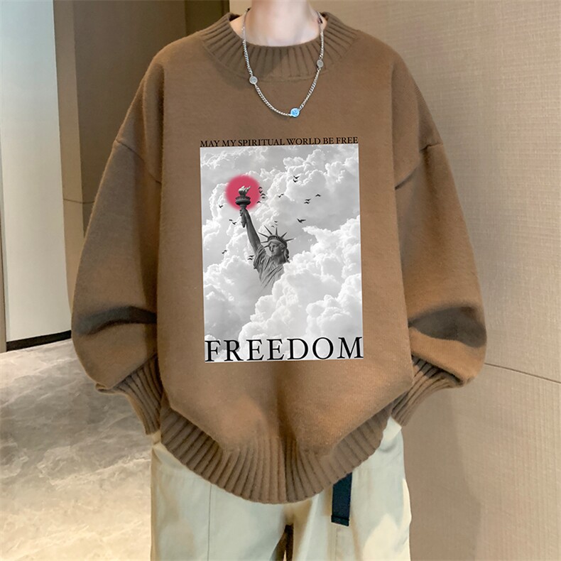 半高领毛衣男士大码针织衫男毛线衣男M18326-P45加绒款-P65,男装针织衫/毛衣,电商A040