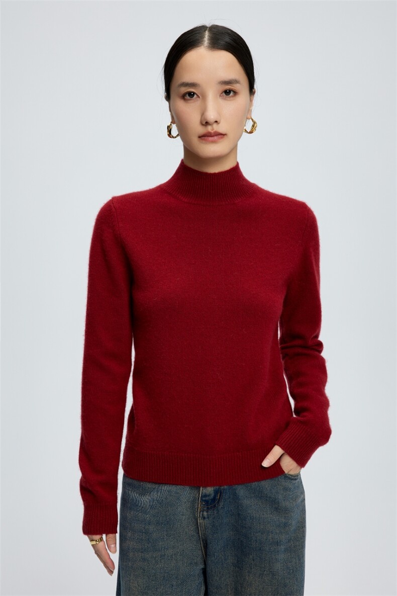 新款春秋针织衫女宽松高纯色套头上衣,针织衫/毛衣,玛卡隆羊绒