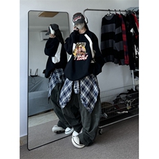 现货秋季美式中性个性潮流女装秋季复古重磅卫衣宽松百搭长袖，男装卫衣，星座203-1