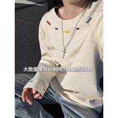 原宿日系百搭ins长袖T流行时尚慵懒文艺新款气质潮流简约，男装T恤，星座506A
