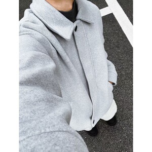有货~秋冬ins韩版落肩毛呢短款夹克外套棉衣NZ03薄款P125-加棉135图片