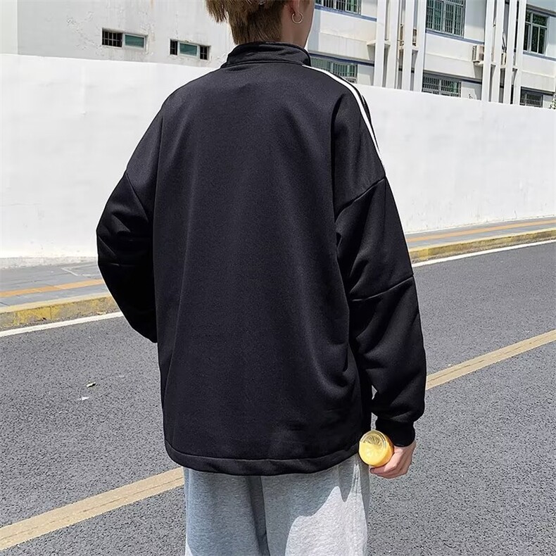 慵懒潮半拉链文艺青春流行秋季男卫衣气质套头GW13P36,男装卫衣,星座1116-2