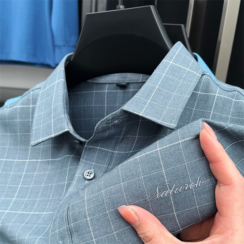 2023秋季男士衬衫春秋长袖男休闲衬衣修身polo衫上衣，男装Polo衫，电商B212（原钱塘6029）