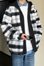 小香风秋装新款拼色男士毛呢港风连帽夹克外套A071-JK108-P125，男装夹克，电商A071