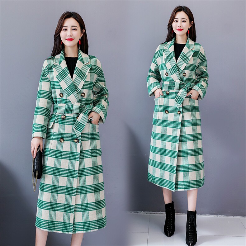 纯色长袖POLO领个性显瘦修身百搭毛呢外套2021年秋季潮流简约,女装毛呢外套,魅影