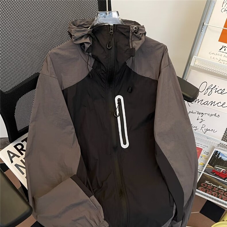 防晒衣男夏季薄款山系户外冲锋衣外套潮牌宽松防晒服W9318/P50,男装防晒衣,星座506