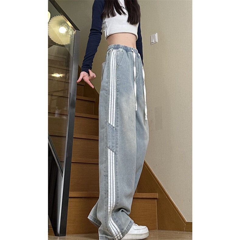 611-3BK19特批P45美式cleanfit条纹裤子直筒男女3牛仔裤,男装牛仔裤,星座1218（原611-3）