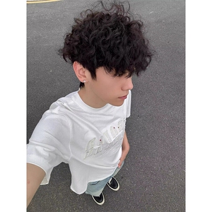 万针全刺绣工艺抖音得物高品质260克重磅纯棉双纱美式高街短袖T恤图片