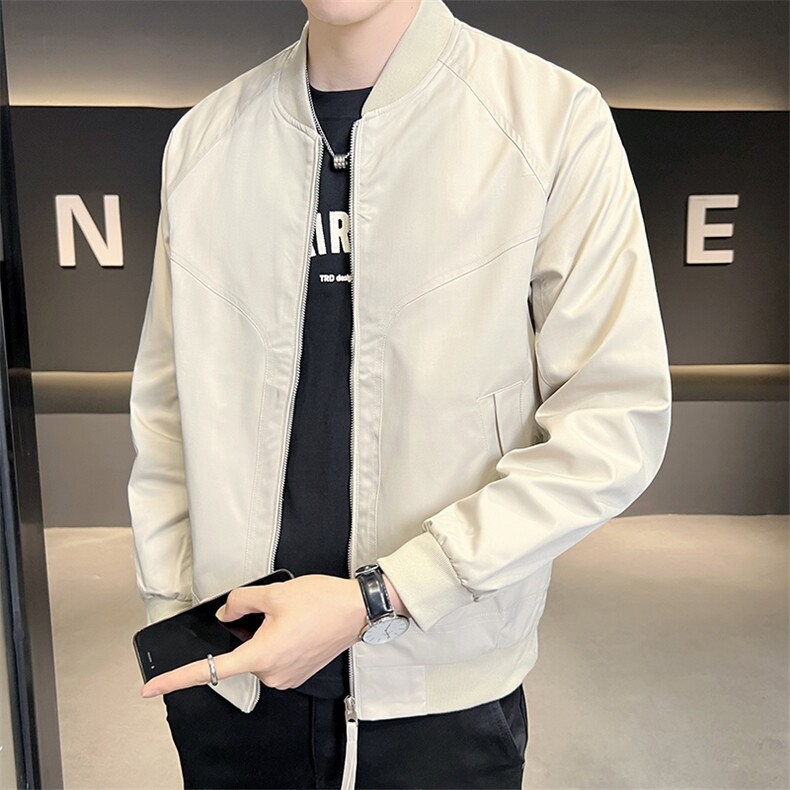2025数据新款棒球领帅气工装青年夹克百搭时尚潮流上衣-2215，男装夹克，电商A225