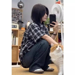 复古衬衫男夏装港风小众设计感趣味新款男装上衣外穿318 P30图片