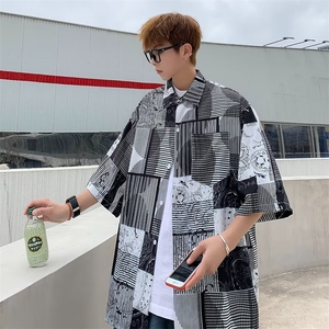 2024新款夏季花短袖衬衫男女装潮流百搭休闲外套上衣C0603-P33图片