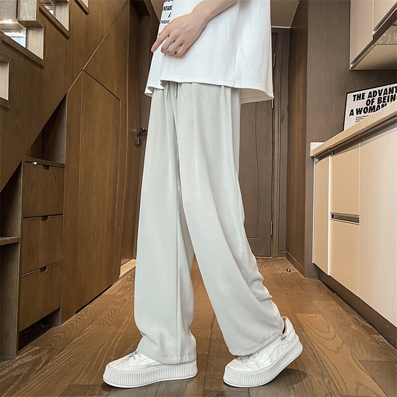 宽松休闲裤男韩版潮流裤子夏季薄款坠感阔腿拖地长裤K328-P38,男装休闲裤,星座308B-2