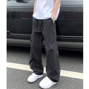 美式速干透气褶皱伞兵冲锋裤工装直筒薄款休闲裤25XK67152特批35图片