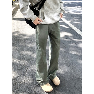 cleanfit美式复古工装裤男款春秋季潮牌高街微喇裤子直筒休闲长裤图片